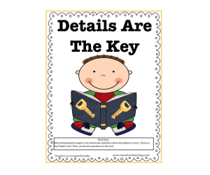 Key Details in a Text Activity