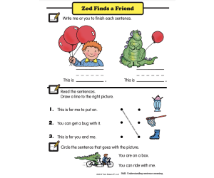 Key Words to Reading Printable Workbook