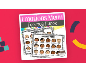Kid Feelings & Emotions Chart – SEL Reference Poster