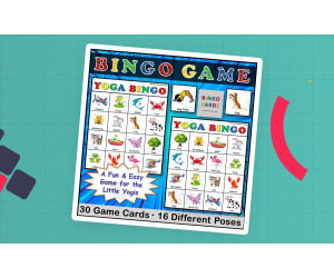 Kids Yoga Bingo Game with Both Picture and Yoga Pose Calling Cards