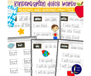 Kindergarten Dolch Words Reading and Writing Practice