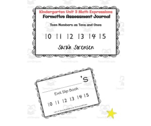 Kindergarten Math Exit Slip Journal | Unit 3 Math Expressions