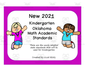 Kindergarten Math Standards | Oklahoma State Standards