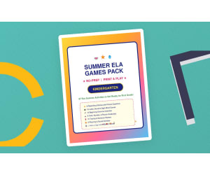 Kindergarten Summer ELA Games Pack | No-Prep Printables