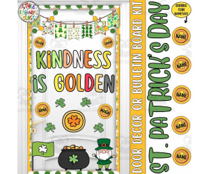 Kindness Is Golden: St. Patrick’s Day Bulletin Board or Door Decor kit