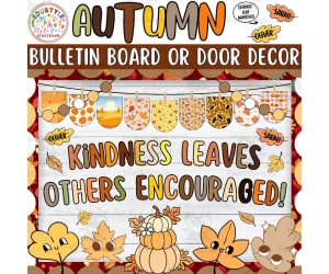 Kindness Leaves Others!: Autumn Bulletin Board and Door Decor Kit