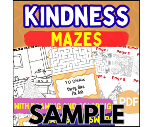 Kindness Maze: 1 Page Sample (PDF)