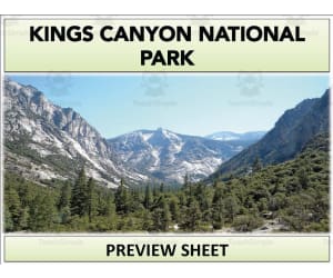 Kings Canyon National Park Geography Unit