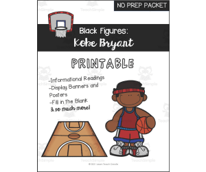 Kobe Bryant No Prep Packet | Black History Printable