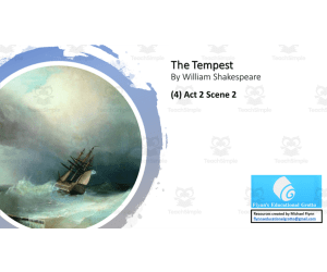 KS4 Literature: (4) ‘The Tempest’ – Act 2 Scene 2