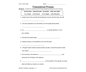 L.4.1 Common Core Worksheet