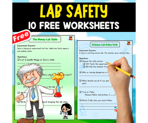 LAB SAFETY BOOK | 10 WORKSHEETS