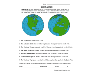 Labeling Latitude and Longitude Worksheet