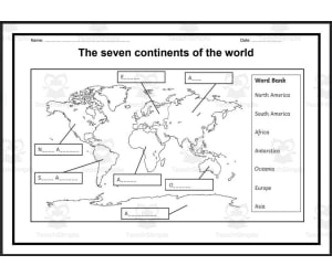 Labeling the 7 Continents: Differentiated Activities