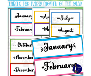 Labels for Every Month of the Year