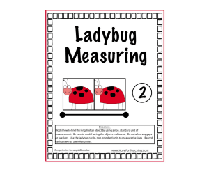Ladybug Measuring Activity