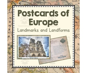 Landmarks and Landforms of Europe | Continent of Europe Unit Study | Geography Bundle