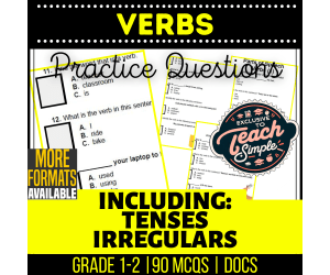 Language Arts Review MCQS: Verbs (Docs)