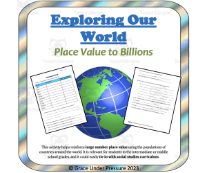 Large Number Place Value: Comparing Countries with Decimal Millions and Billions