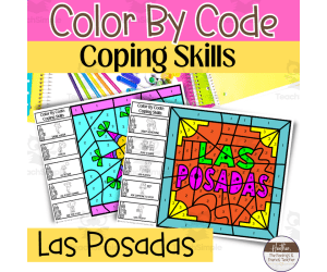 Las Posadas Color By Number Coping Skills Activities