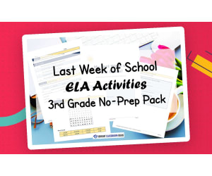 Last Week of School ELA Activities | 3rd Grade No-Prep Pack