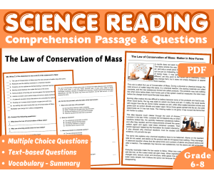 Law of Conservation of Mass: Science Reading Comprehension (PDF)