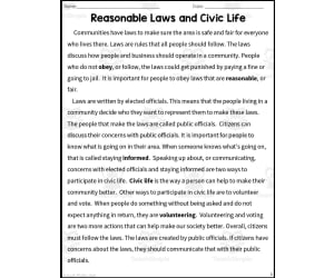 Laws and Civil Life Reading Packet
