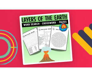 LAYERS OF THE EARTH - Word Search & Crossword & Puzzle