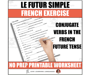Le Futur Simple - French Future Tense Worksheet
