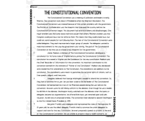 Leaders of the Constitutional Convention Reading Packet