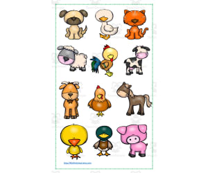 Learn About Farm Animals | Animal Matching Worksheet
