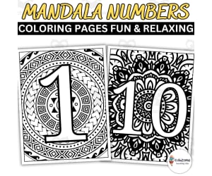 Learn Numbers With Mandala Coloring Pages: Relaxing & Printable - Fun!