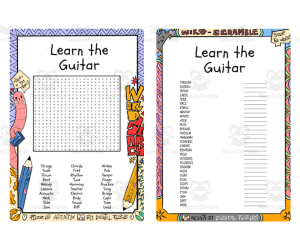Learn the Guitar word search & scramble