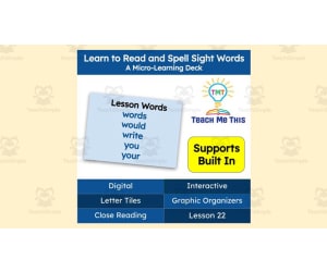 Learn to Read and Spell Sight Words | Lesson 22 | Micro-Learning Deck