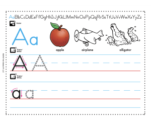 Learn To Write Letters: A-J Printable Workbook