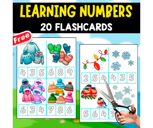LEARNING NUMBERS | 20 FUNNY FLASHCARDS