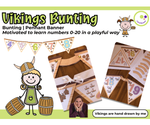 Learning Numbers with Vikings – Creative Pennant Banner - Bunting