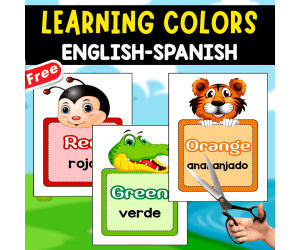 LEARNING THE COLORS | IN ENGLISH AND SPANISH | FREE POSTERS