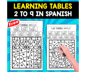 LEARNING TIME TABLES | 2 TO 9 | IN SPANISH