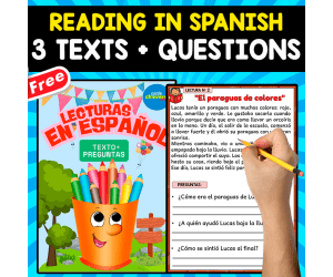 LECTURITAS EN ESPAÑOL | 3 FREE TEXTS + QUESTIONS