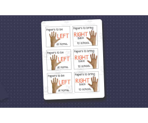 Left and Right Folder Labels