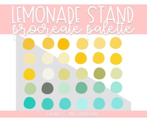 Lemonade Stand Procreate Color Palette