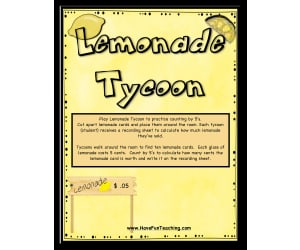 Lemonade Tycoon Counting by Fives Activity