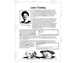 Leon Trotsky Biography | Comprehension Questions