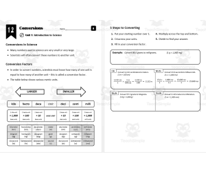 Lesson 1.2 - Conversions