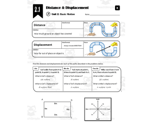 Lesson 2.1 - Distance & Displacement