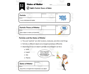 Lesson 5.1 - States of Matter
