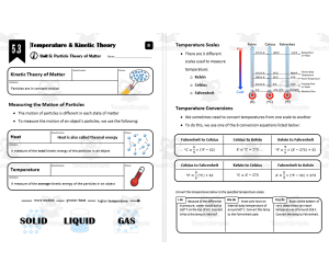 Lesson 5.3 - Temperature & Kinetic Theory