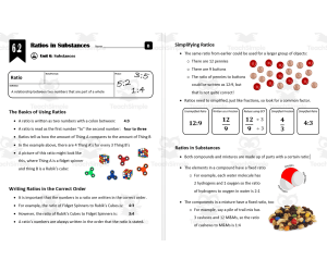 Lesson 6.2 - Ratios in Substances