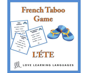 L'été - French Taboo Speaking Game - Summer Theme